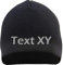 HB_Druck Beanie mit Wunschtext - Blockschrift - Bestickt - Mütze Strickmütze Stickfarbe: grau