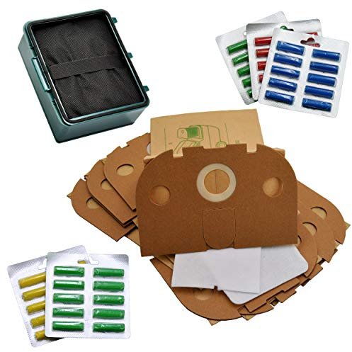101 teiliges SET geeignet für Vorwerk Tiger 250, 251, 252 50 Staubsaugerbeutel inkl Filter, 50 Duftstäbchen, 1 Hygienefeinfilter + Geruchsfilter
