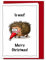 bernsteinfee-CARDS Freche XL Weihnachtskarte mit verschmitztem Igel, lustige Weihnachtsgrüße für Igelfans und Igelliebhaber - inkl. Umschlag (DIN A5)