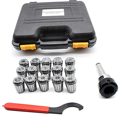 15 Stück Spannzangen Set YUNRUX Spannmutter 3-20 mm ER32 CNC Bohrfutter Hohe Klemmkraft zum Bohren mit Schlüssel Spannzangenfutter MK3 M12 Anzugsgewinde und Aufbewahrungsbox für CNC Graviermaschine