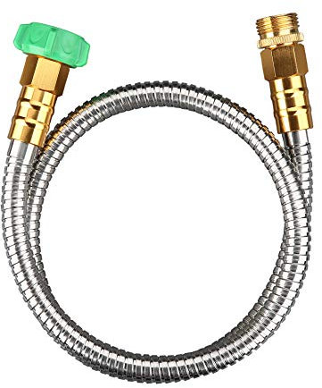 BEAULIFE 304 Edelstahl Metall kurzer Gartenschlauch 91 cm flexibler, tragbarer und leichter knickfreier Garten Wasser Outdoor Schlauch