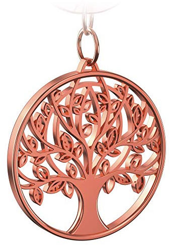 FABACH Lebensbaum Schlüsselanhänger Autumn - Baum des Lebens Anhänger als Glücksbringer für den Schlüsselbund - Tree of Life Schlüsselanhänger in glänzendem Rosegold