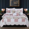 Quilted Bedspreads Super King Size Bedding Set Beautiful Floral Vintage Patchwork Quilt Bedspread Reversible Bed Throw For Bedroom Decor + 2 Pillow Sham (Massion)