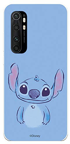 Funda para Xiaomi Mi Note 10 Lite Oficial de Lilo & Stitch Stitch Azul para Proteger tu móvil. Carcasa para Xiaomi de Silicona Flexible con Licencia Oficial de Disney.