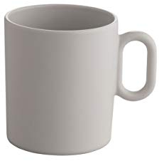 Alessi Dressed en Plein Air MW72/89 WG, Tazza di Design con Decoro a Rilievo, Melammina, Grigio (Chiaro)