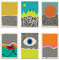 iMagitek Set mit 6 ungerahmten Wandkunstdrucken, Mitte des Jahrhunderts, modern, abstrakter Blick-Charme, abstrakter Wandkunstdruck, Wohnzimmer, Wohnungsdekoration (20,3 x 25,4 cm)