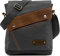 Sechunk Canvas Schultertaschen Crossbody Taschen Messenger Bags Geldbörse für Männer Frauen, Grau