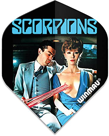 WINMAU Rock Legends Scorpions Love Drive Rhino Extra Thick Dart Flights - 1 Satz pro Packung (Insgesamt 3 Flüge)