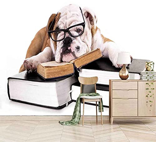QMWZZV Papier Peint Panoramique 3D Photo Murales Chiot Animal De Compagnie Peinture Murale Auto-adhésif Toile Geant Poster 250x175 cm Pour Salon Chambre Ados Chambre de Bébé Décoration Murale