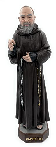 Statue Padre Pio aus Marmorharz 40 cm - italienische Handwerkskunst