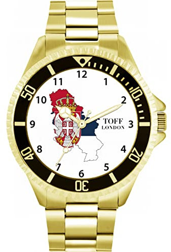 Toff London Serbien-Flaggen-Uhr