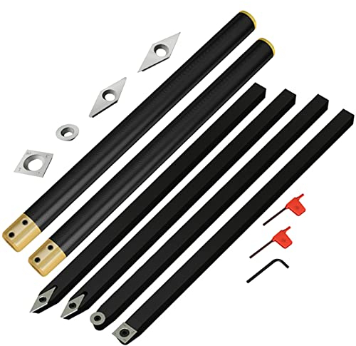 Carbide Tipped Wood Lathe Chisels Turning Tools Set Carbide 16-25 Adjustable Size Rougher Finisher Detailer Lathe Tools for Woodworking Wood Turning Tools Wood Lathe Chisel Set Pen Turning Tools