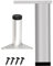 LOVEM Lot De 4 Pieds Meubles Pied Table Ronds Réglable,Aluminum Alloy/Finition En Anodisé Socles Meuble Cuisine Tv commode 6-40cm Pour Salle Bain Vis Inclus (20cm,Aluminium)