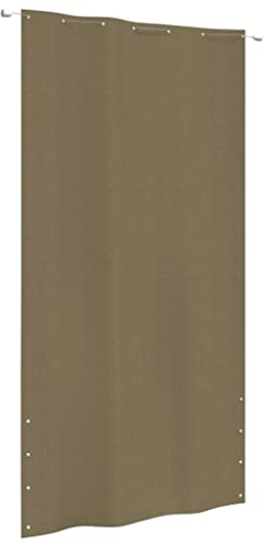 vidaXL Balkon Sichtschutz Balkonbespannung Balkonverkleidung Windschutz Seitenmarkise Terrasse Sonnenschutz Taupe 140x240 cm Oxford-Gewebe