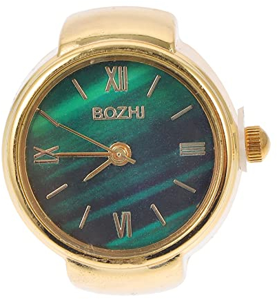 Mikikit Fingeruhr Ringuhr Für Männer Finger Uhrenringe Für Miniuhren Für Finger Ringuhr Mit Römischen Ziffern Uhr Im Ringdesign Fingerringuhr Männer Und Frauen Mode Schmuck Zinklegierung