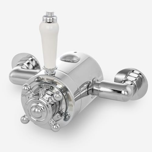 Cross Traditional Bathroom Shower Thermostatic Exposed Shower Valve