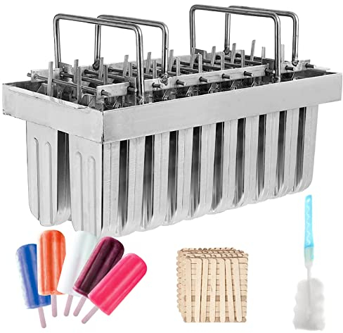 Moldes De Acero Inoxidable Para Paletas, Moldes Para Helados DIY 20PCS Moldes Para Paletas De Hielo Para Niños Y Adultos, Molde Para Helado Con 100 Palitos Reutilizables