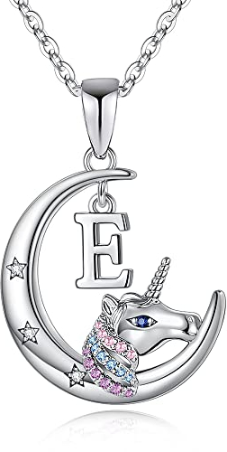 TINGN Valentinstag Geschenke Einhorn Halskette für Mädchen, Einhorn Schmuck für Tochter 6-8 Jahre