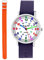Pacific Time Kinder Armbanduhr Mädchen Jungen Lernuhr Kinderuhr Set 2 Textil Armband violett + orange analog Quarz 11132