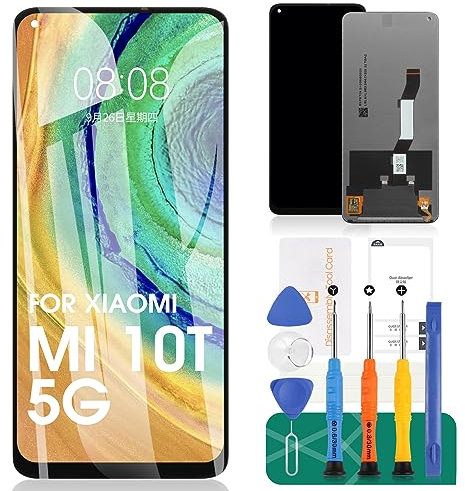 Para Xiaomi Mi 10T Pantalla de repuesto para Mi 10T Pro 5G Pantalla LCD para Mi 10T Pro 5GTouch Digitalizador Kit de reparación (negro)