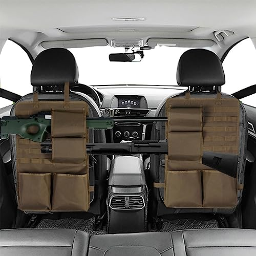 QCHIAN 2-teiliger Waffenhalter für die Autositzlehne, Waffentasche auf dem Rücksitz, Outdoor-Camouflage-Sicherheitstrage-Organizer-Halter für Jagdgewehre, universell für Auto, Jeep, Pickup, LKW, SUV
