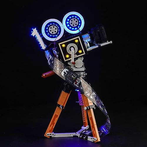 Version mit Lichtsteuerung Licht-Kit Kompatibel mit Lego Kamera Hommage an Walt Disney (Kein Modell), Led Beleuchtungs Set Compatible with Lego 43230 Walt Disney Tribute Camera