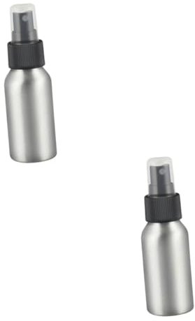 minkissy 2pcs Aluminum Empty Spray Bottle 100ml Trigger Mist Spray Bottle Reusable Travel Bottle Mini Compact Perfume Container