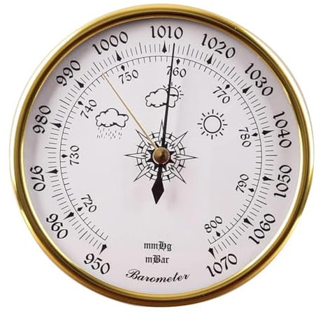 Barometri per la casa, diametro 13 cm, stazione meteo analogica, barometro per interni ed esterni, barometro da pesca, barometro, barometro meteo per parete di casa, barca da pesca, cameretta dei