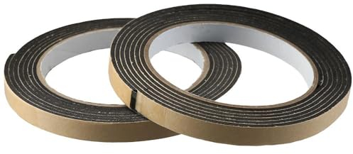 Fudeshe 2Pcs Strips For Gas Cooker Gap,Self Adhesive Foam Sealing Tape Strip,Car Speaker Sealing Tape,Insulation Foam Gasket Tape,Sponge Rubber Junction Box Sealing Tape