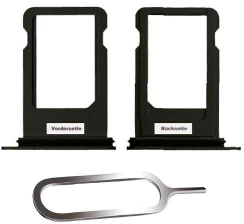 IS-TECK SIM-Kartenhalter Ersatz SIM-Tray Kompatibel mit iPhone 7 Plus inklusive SIM-Nadel SIM-Kartensteckplatz (Schwarz)
