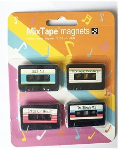 Kühlschrankmagnete aus Vinyl-Schallplatten, Musik-Kühlschrankmagnete, starker magnetischer Aufkleber, Dekoration für Handwerk, Küche, Büro, Whiteboard, Schrank (Klebeband), Küchenzubehör, 4 Stück
