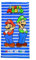 My sweety pop Strandtuch für Jungen – Badetuch – Kinder – 70 x 140 cm – 100 % Baumwolle – Urlaub – Geschenkidee – Super Mario – Blau/Weiß, carser01