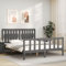 ULUYYUC Massivholzbett, Palettenbett Doppelbett/Einzelbett Gästebett Schlafbett Geeignet für Wohnbereich Wohnzimmer Zimmer Mieten Schlafzimmer mit Kopfteil Grau 5FT King Size