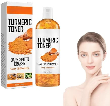 Tkekruh Toner Turmeric 2PC Kurkuma-Toner 100ml Gesichtswasser Aufhellender Gesichtstoner Organic Extract Kurkuma Gesichtstoner Repariert Mattheit und Akne für alle Hauttypen