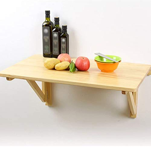 ASerZenith Massivholz Wandklapptisch Haushalt Einfacher Esstisch Büro Computertisch Laptopständer,80cm*50cm