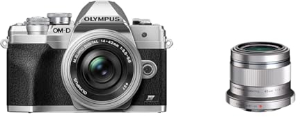 Olympus OM-D E-M10 Mark IV Micro-Four-Thirds-Systemkamera-Kit & M.Zuiko Digital 45mm F1.8 Objektiv, lichtstarke Festbrennweite