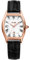 JewelryWe Damenuhr Leder Rechteckige Uhr: Damen Vintage Datum Kalender Analog Quarz Armbanduhr Frauen Schwarz Lederarmband Geschäft Lässige Uhr mit Römischen Ziffern Tonneau Zifferblatt