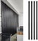 Room Divider/ Paravent Raumteiler mit Wandpfosten vom Boden bis zur Decke, 100 120 160 180 200 220 CM Raumteiler für Eingang/Bibliothek/Konferenzraum, schwarze stehende Wandtrennwandsäule(4pcs,200cm/7