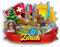 Quwsne Kühlschrankmagnet Zürich Schweiz Kühlschrankmagnet Stadt Reise Souvenirs Touristengeschenke 3D klassische Sehenswürdigkeiten handgefertigt Handwerk Heimdekoration -2029