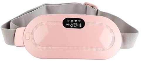 Sarini Menstruations-Heizkissen mit 3 Heizstufen und 4 Vibrationsmassage-Modi zur Linderung von Rücken- und Bauchschmerzen, wiederaufladbarer Gürtel zur Linderung(Pink)