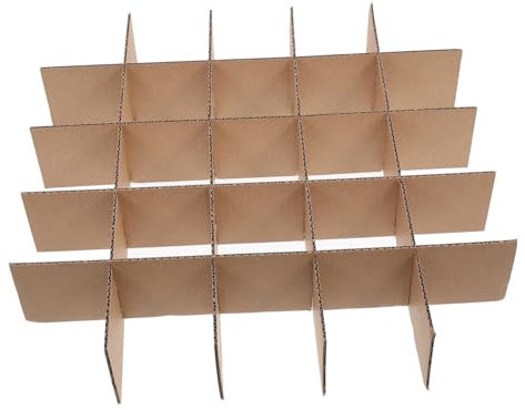 Transportkarton Trennwände 412x412 MM 8 Stück Pappe für Gläser