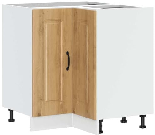 vidaXL Küchen-Eckunterschrank Kalmar Artisan-Eiche Holzwerkstoff, Eckunterschrank, Küchenschrank, Küchen-Eckunterschrank, Eckunterschrank für Küche
