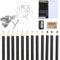 Bleistift Set (12 Stück), Zeichenbleistifte, Skizzier und Zeichenstifte Set, 2H, H, HB, B, 2B, 4B, 5B, 6B, 8B,Weich, mittel, hart, Skizzienstifte mit Spitzer und Radiergummi, Schwarz