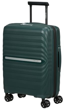 Samsonite Neo Flux - Spinner S, Bagage À Main Extensible, 55 cm, 39/45 L, Vert Jungle (Jungle Green)