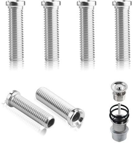 6 Pz Vite Cava per Lavello Universale 35mm, Vite Cava Tappo Lavandino Cucina in Acciaio Inox M12 per Scarichi Valvola 1,5 3,5