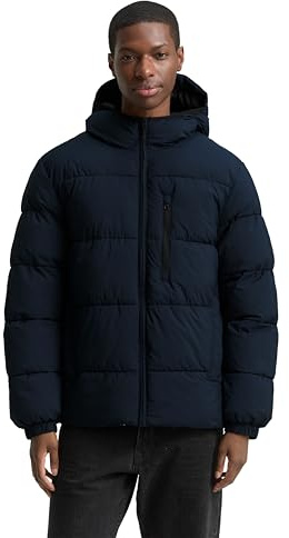 TOM TAILOR Denim Herren Lightweight Pufferjacke mit Kapuze