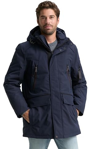 Tom Tailor Herren Arctic Parka mit Abnehmbarer Kapuze