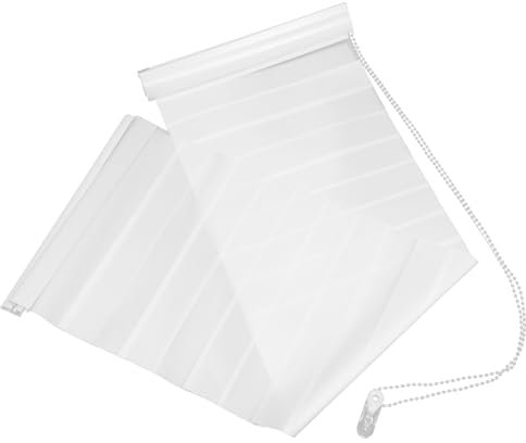 Amosfun Jalousie innerspace Volumen Raumdekoration fensterläden badezimmergardinen aus Vorhänge mit Quetschfalten Verdunkelung eleganter Vorhang romantischer Lamellenvorhang Plastik Weiß