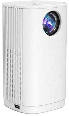Mini Proiettore per Telefono, Proiettore di Film All'aperto HD 1080p con Obiettivo Ottico a Breve Focus e 2 Fan Raffreddamento, Messa a Fuoco Manuale, per la Camera da Letto