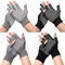 Bisienya 4 Pairs of Fingerless Work Gloves,Fingerless Work Gloves for Men,Non-slip,Breathable,Suitable for Construction,Outdoor Sports Activities and UV Resistant,Unisex